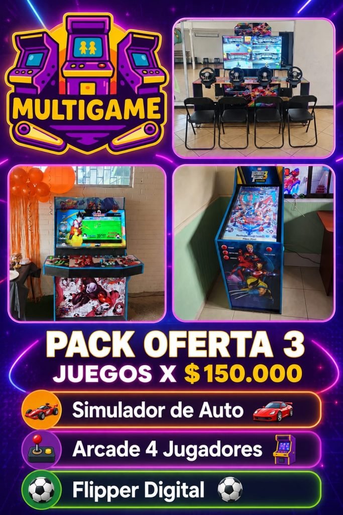 Pack 3 juegos × $150.000